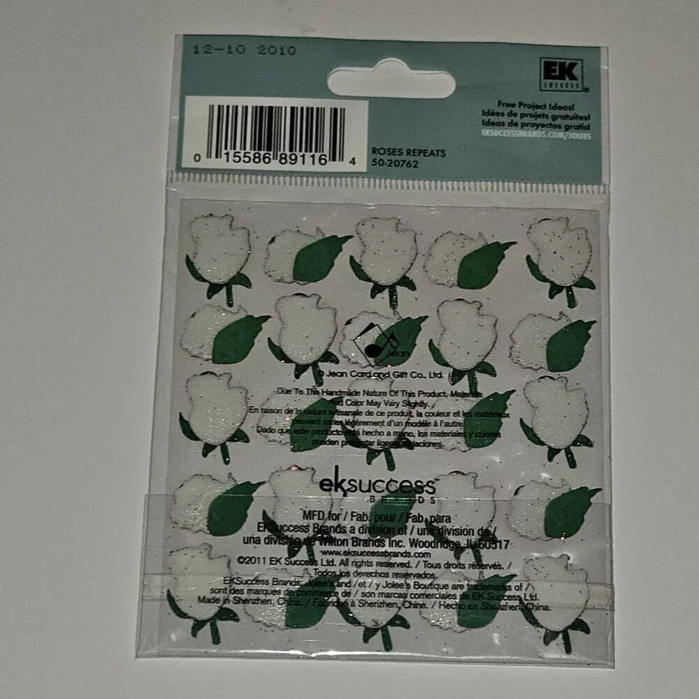NEW Dimensional Stickers Lot Red Roses Rhinestones Rainbow Dots Scrapbooking